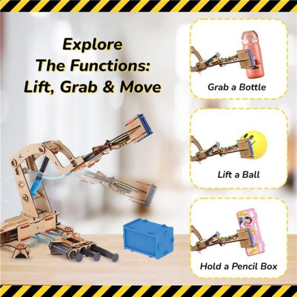 Hydraulic Crane, STEM DIY Fun Toy,Educational & Construction Based Activity Game - Picture 2 of 5